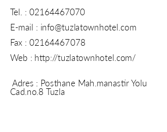 Tuzla Town Hotel iletiim bilgileri